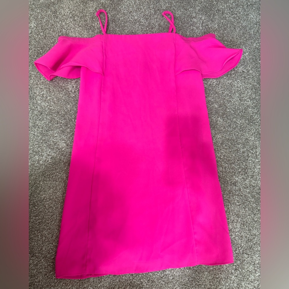 Sugar Fuchsia Off-Shoulder Mini Dress